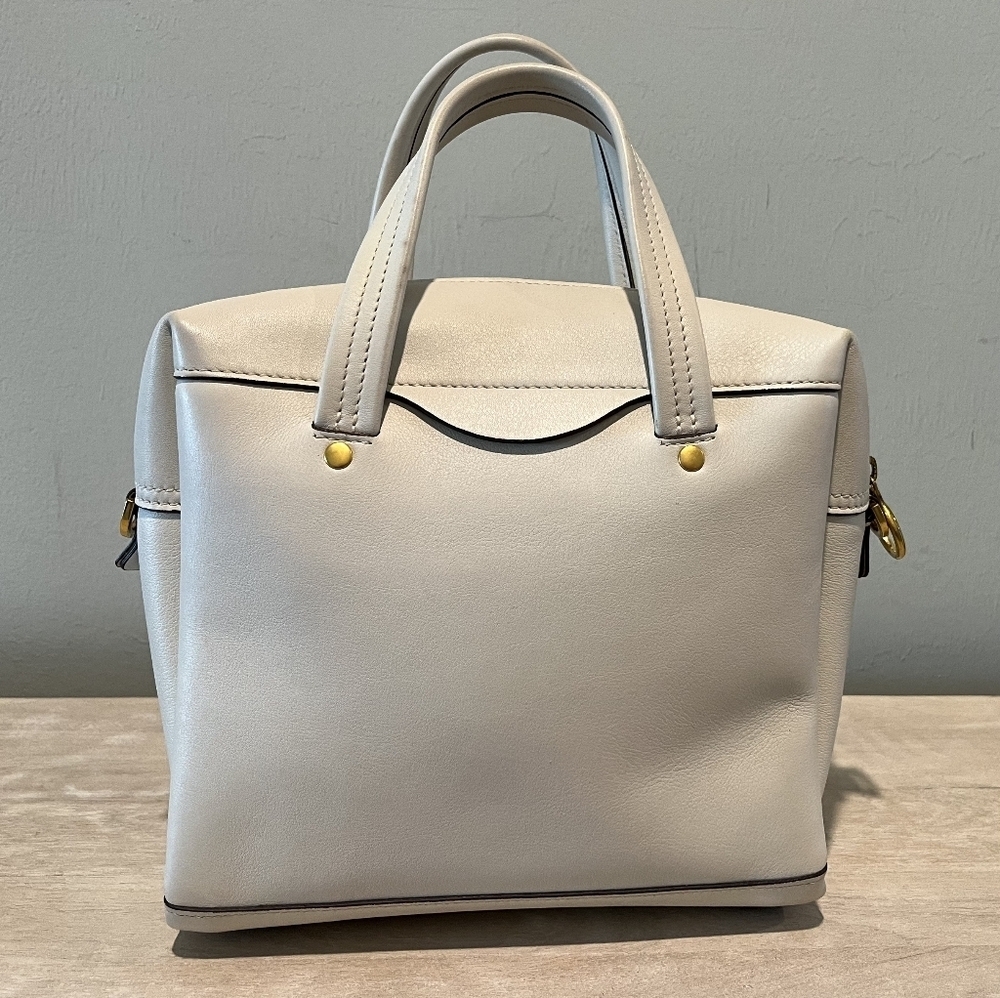 Rare Anya Hindmarch Buddy Cream Leather Tote/Shoulder Bag Made in Italy … - Picture 3 of 16